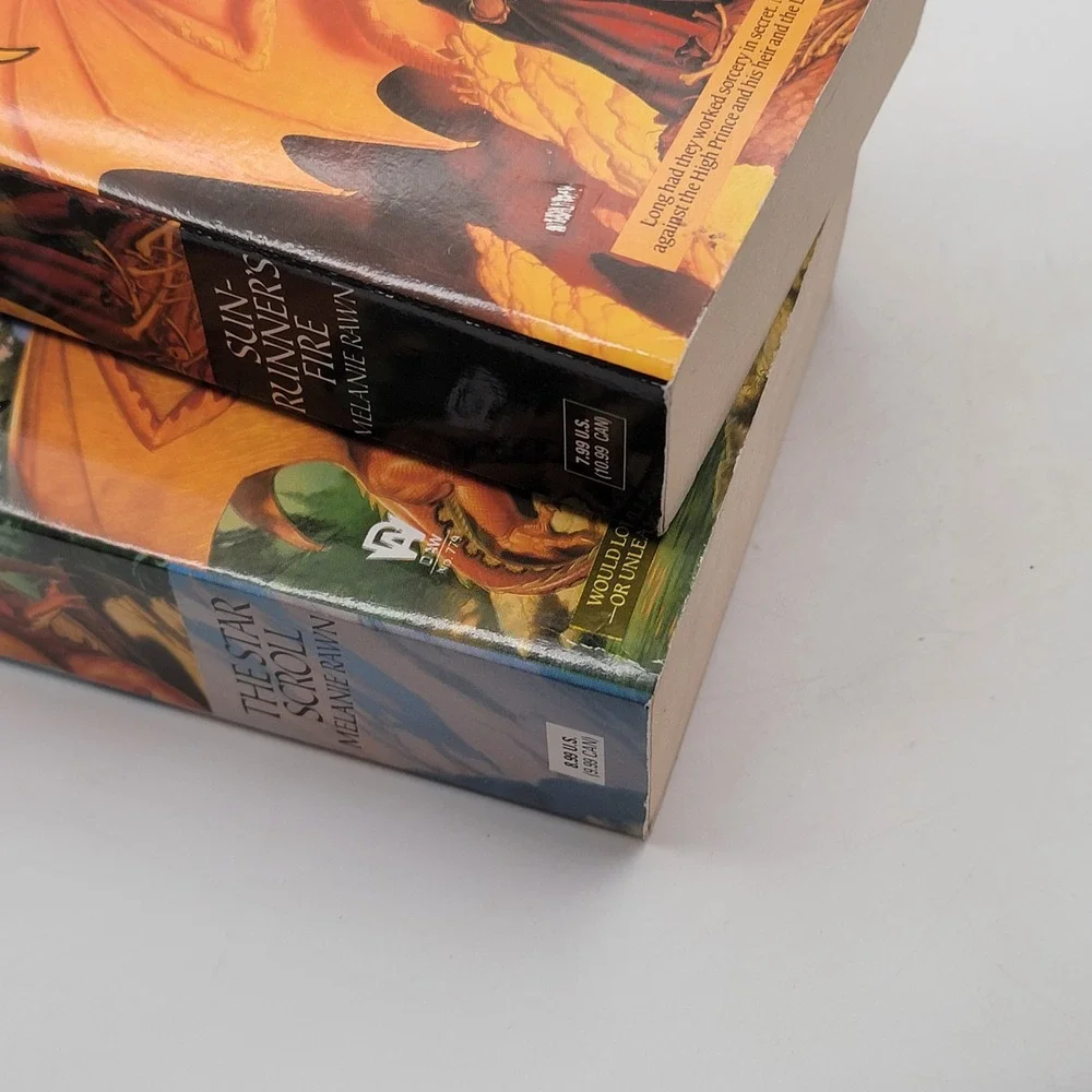 Melanie Rawn Dragon Prince Books 2 & 3 Paperback First Printing Whelan Good